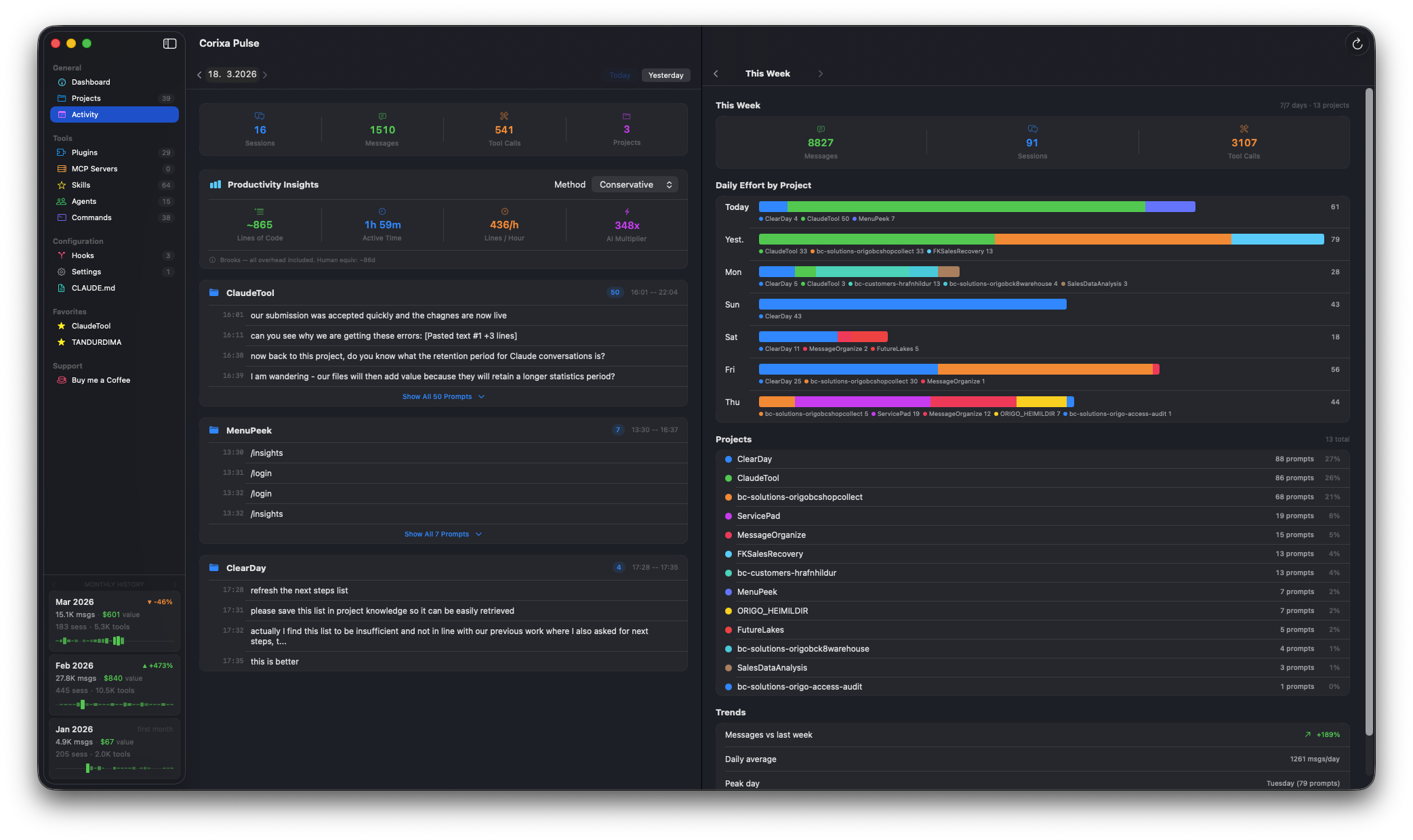 Compare usage across different time periods with the updated period filter